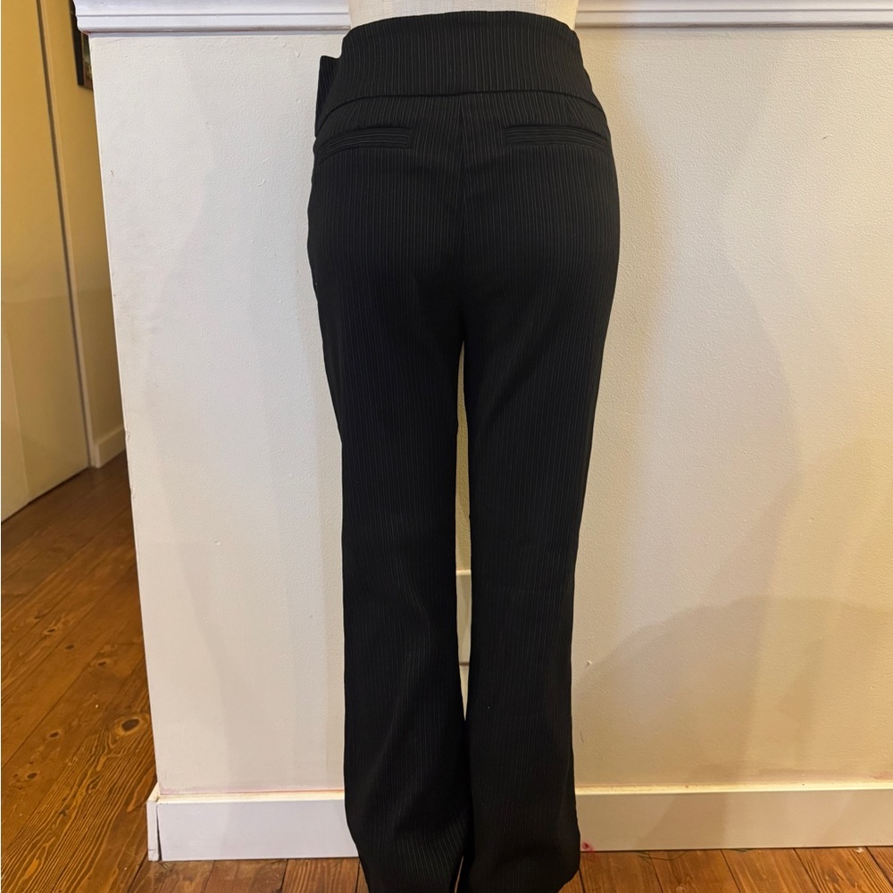 Reitmans Black Pinstripe Flare Pants